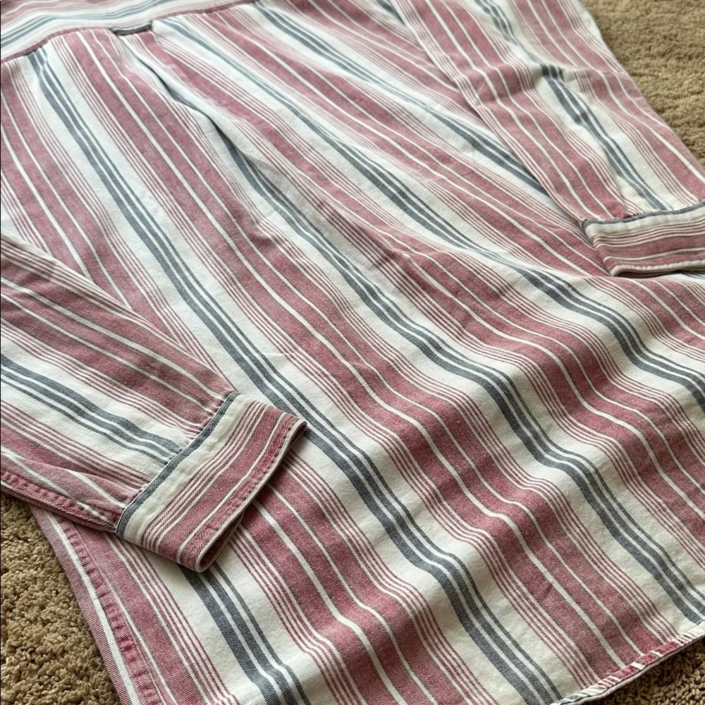 Ash Creek Trading Striped Denim Button Down Shirt - Picture 8 of 8